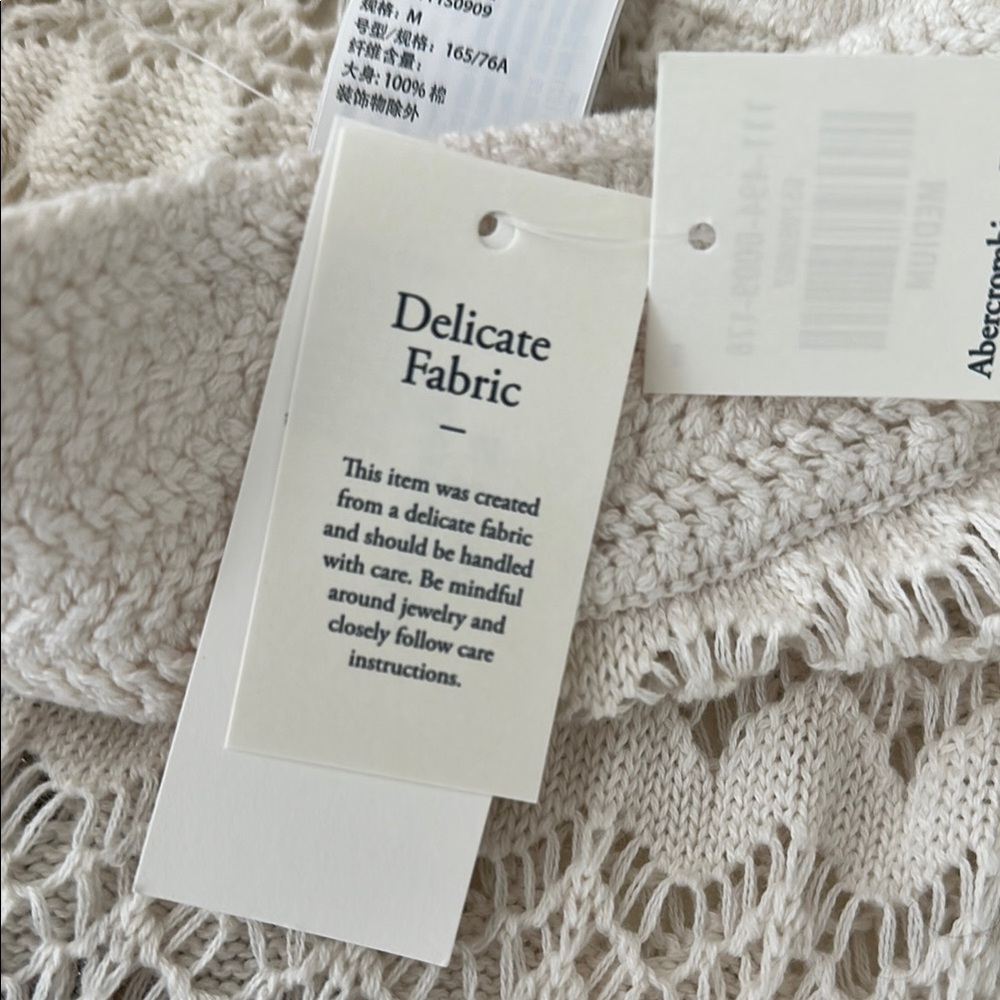 Abercrombie & Fitch Cream Lace Knit Pants - Picture 4 of 5